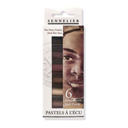 Etui de 6 demi pastels à lécu Sennelier portrait peaux foncés