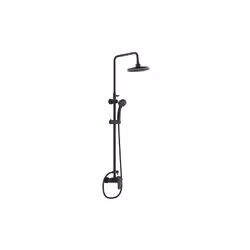 Transformez votre salle de bains avec la colonne de douche Edouard Rousseau SHENTI Son design noir élégant ajoute une touche  ...