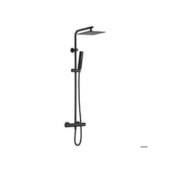 Edouard Rousseau – Colonne de Douche Thermostatique DELPHINO Carré – Douchette 1 Jet – Flexible 150 m – Noir
