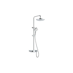 Colonne de douche thermostatique ekogest avec tablette, écran de contrôle de la température et de la consommation - Chromé - Edouard Rousseau