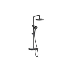 Colonne de douche thermostatique ekogest avec tablette, avec écran de contrôle de la température et de la consommation - Noir - Edouard Rousseau