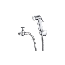 Edouard Rousseau - Rousseau - Kit hygiène complet, pour wc en abs avec Douchette, Flexible Métal 120 cm, Support et Robinet - Chromé