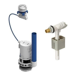 Kit mécanismeet robinet flotteur pour réservoir WC - ROUSSEAU - Embout laiton - Hauteur réglable de 190 à 490 mm