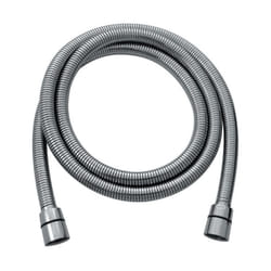 Rousseau Flexible de douche 1,5-1,85m double agrafage en inox chrome
