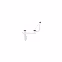 * Bonde avec trop plein et cuvette inox Ø 70 mm - Bouchon Ø 45 mm avec enjoliveur, chaînette 250 mm et borne d'attache - Trop ...