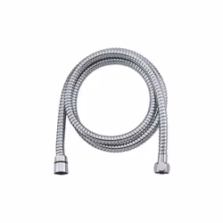 Ce flexible de douche en inox chromé offre une grande solidité grâce à son double agrafage. Sa longueur de 1,50 m et ses embo ...