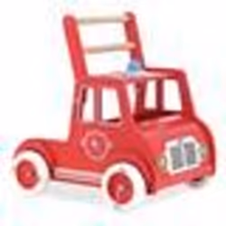 Chariot de marche - Vilac - Camion de pompiers - Roues caoutchoutées - Système de freinage - Klaxon gyrophare