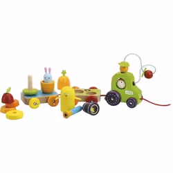 Vilac Tracteur multi-activités Jour de récolte, 1,5 an(s), Bois, Multicolore