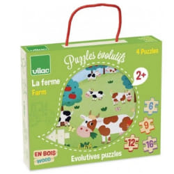 Vilac - 4 puzzles évolutifs Ferme