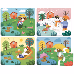 Vilac 4 De 6 Pièces - Les 4 Saisons, 24 pièce(s), Animaux, 2 an(s)