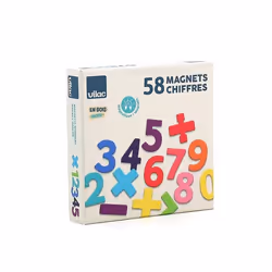 Vilac - Magnets en bois 58 chiffres
