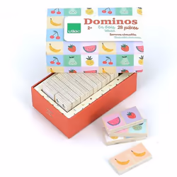 Dominos en bois - Vilac - Fruits et Légumes - Réversibles - Éducatif - 2 joueurs ou plus