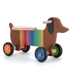 Porteur enfant - VILAC - Porteur chien multicolore - Bois - 4 roues - Développe la motricité