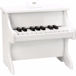 Vilac PIANO BLANC 18 TOUCHES AVEC PARTITIONS, Instrument de musique jouet, Piano, 3 an(s), Blanc