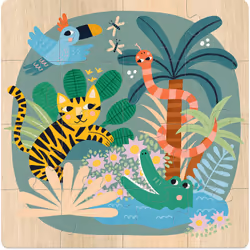 Vilac 8536 Contour pour puzzle 16 pièce(s) Animaux