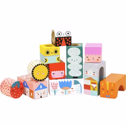 Cubes sonores en bois Vilac Suzy Ultman - Rose - Pour enfant dès 18 mois