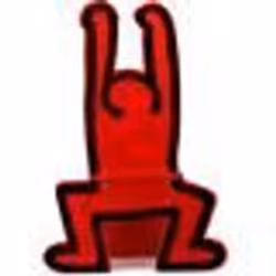 Chaise pour enfant - VILAC - Keith Haring rouge - Bois massif - Design contemporain
