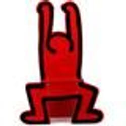 Chaise pour enfant - VILAC - Keith Haring rouge - Bois massif - Design contemporain