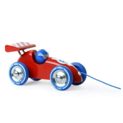 Voiture de course à tirer Rouge Bleu Vilac