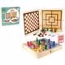 Coffret en bois de 100 jeux - VILAC - Mixte - Enfant - 5 ans et plus - 100 min - 2 joueurs ou plus - Beige