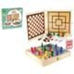 Coffret en bois de 100 jeux - VILAC - Mixte - Enfant - 5 ans et plus - 100 min - 2 joueurs ou plus - Beige