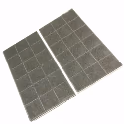Lot de 2 filtres charbon pour hotte DE DIETRICH, AEG Dimensions : 289 x 145 mm Filtre à charbon actif rectangulaire type FK 2 ...