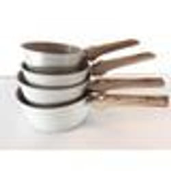 Casseroles - Série 4 - Beige - 14/16/18/20 cm - Manche amovible - Fonte daluminium