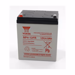 Batterie Plomb Yuasa 12V 4Ah NP4-12 FR Caractéristiques générales Etanche Système à immobilisation d'électrolyte (AGM) Foncti ...