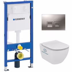 L'ensemble se compose de : Bati-support pour installation sur mur porteur ou cloison renforcée Geberit Duofix Basic UP100/112 ...