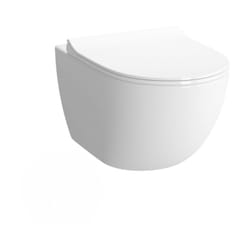Vitra  SENTO Cuvette RIM-EX (sans bride) et abattant ultra-fin avec frein de chute (7748B003-0075 + 120-003R009)