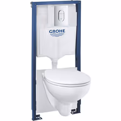 Description générale Découvrez le Pack WC Bâti-support Rapid SL + WC Bau Ceramic sans bride + Abattant SoftClose + Plaque chr ...