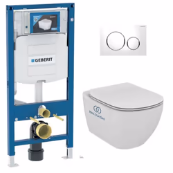 Description générale L'ensemble se compose de : Bati-support pour installation sur mur porteur ou cloison renforcée Geberit D ...