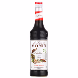 Monin Sirop Saveur Thé Chaï 70 cl, Sirop pour desserts, Thé Chai, 700 ml, Bouteille, Sucre, 36 mois