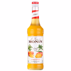 Monin Sirop Mangue 70 cl, Sirop pour desserts, Mango, 700 ml, Bouteille, Sucre, 36 mois
