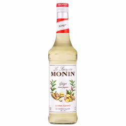 Monin Sirop Saveur Gingembre 70 cl, Sirop pour desserts, Gingembre, 700 ml, Bouteille, Sucre, 36 mois