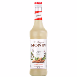 Monin Sirop Orgeat 70 cl, Sirop pour desserts, Amande, 700 ml, Bouteille, Sucre, 36 mois