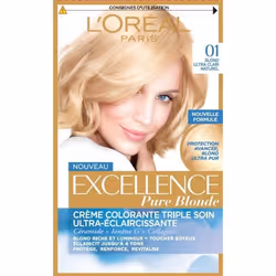 Coloration permanence Excellence LOREAL PARIS - Blond Ultra Clair Naturel 01