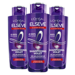 LOréal Paris Elseve Color Vive Shampooing Violet Déjaunisseur 3x200ml