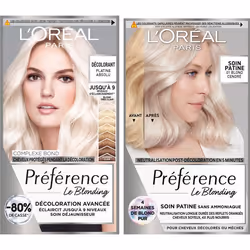 La Routine LOréal Paris Préférence Pour Des Cheveux Décolorés Sans Reflets Indésirables - coffret produits capillaires