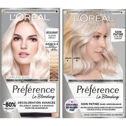 La Routine LOréal Paris Préférence Pour Des Cheveux Décolorés Sans Reflets Indésirables - coffret produits capillaires