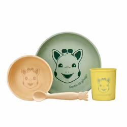Sophie la girafe Set repas en silicone, Toddler dinner set, Multicolore, Silicone, Garçon/Fille, 0,5 an(s), 75 mm