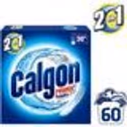 CALGON Poudre 3 en 1 anti-calcaire et nettoyante compactée - 60 lavages - 1 Kg