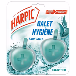 HARPIC Bloc Cuvette Sans Javel - 2 Galets