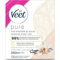 Veet Cire Chaude Orientale Épilation aux Huiles Essentielles Vanille Florale 250ml