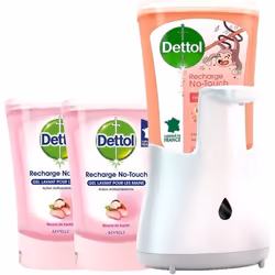 No-Touch - Kit Distributeur Automatique Savon Liquide Mains et 2 Recharges Karité 250ml