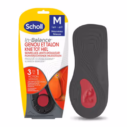 Scholl Expert Support Semelles Anti-Douleur Genou+Talon Taille L