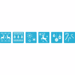 Clairefontaine Set De 6 Pochoirs Enfants, Noël 2, 3 an(s), Plastique, Vert, 6 pièce(s)
