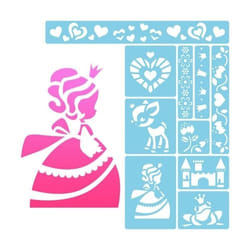 Clairefontaine Mini Stencils, Princesses