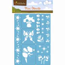 Clairefontaine Mini Stencils, Fées, 4 an(s), Plastique, Bleu, Blanc, 1 pièce(s)
