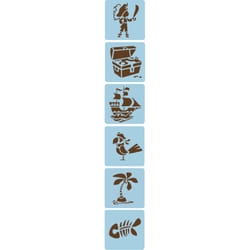 Clairefontaine Set 6 Pochoirs Enfants, Pirates